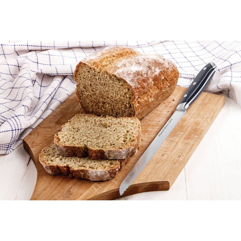 MasterPan Triple Rivet Collection 8" Bread Knife Black