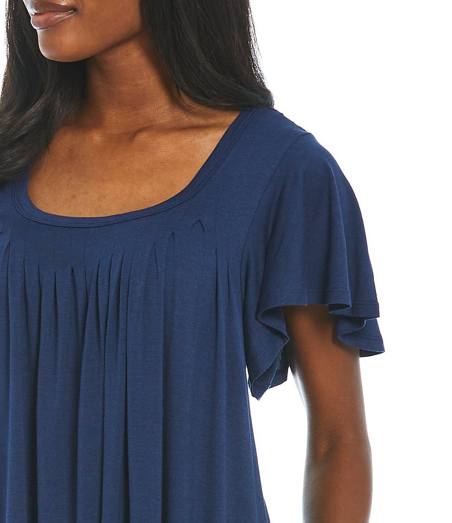 Papinelle Solid Modal Flutter-Sleeve Nightgown