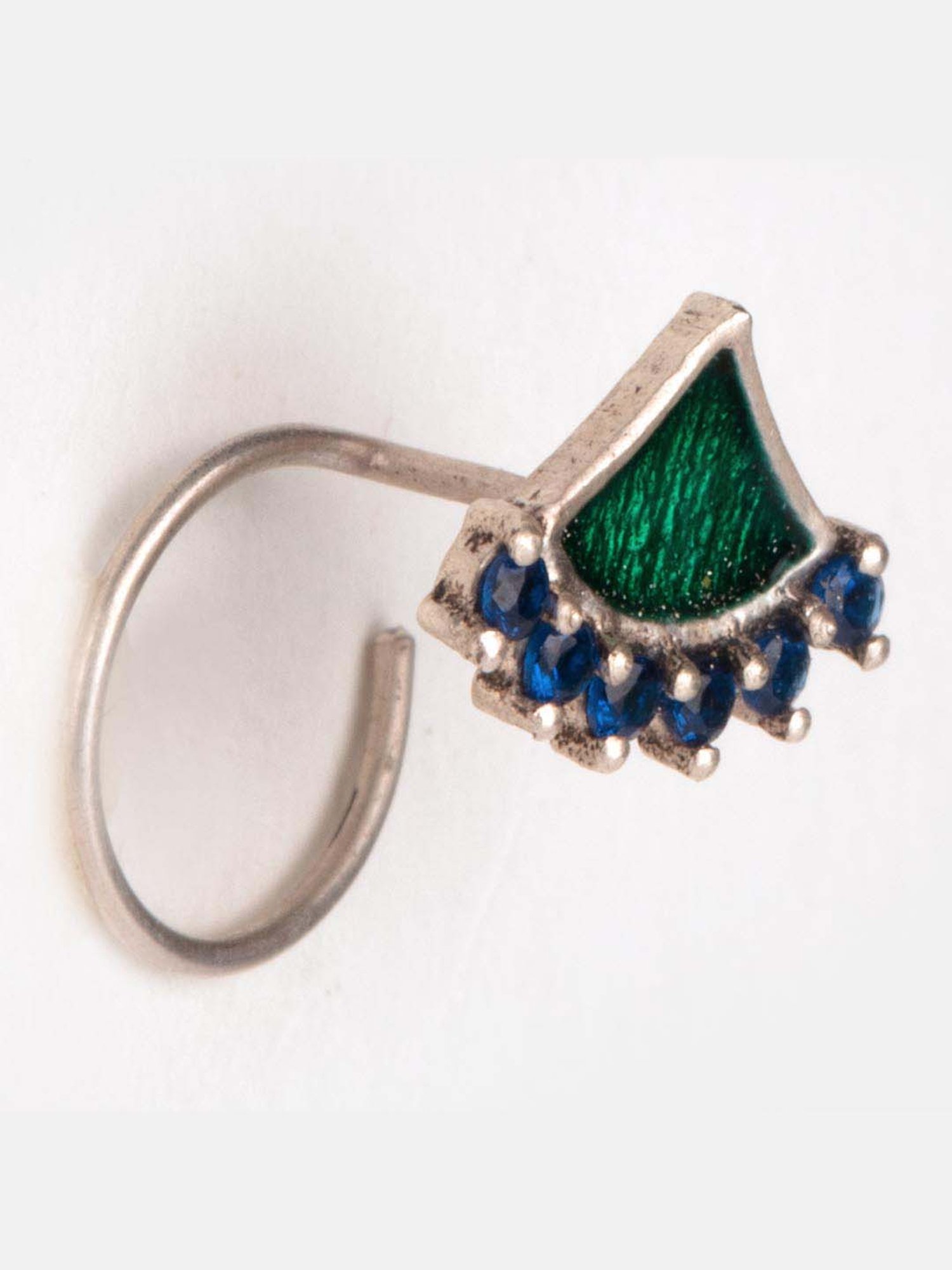 Zavya 92.5 Sterling Silver Floral Nosepin for Women