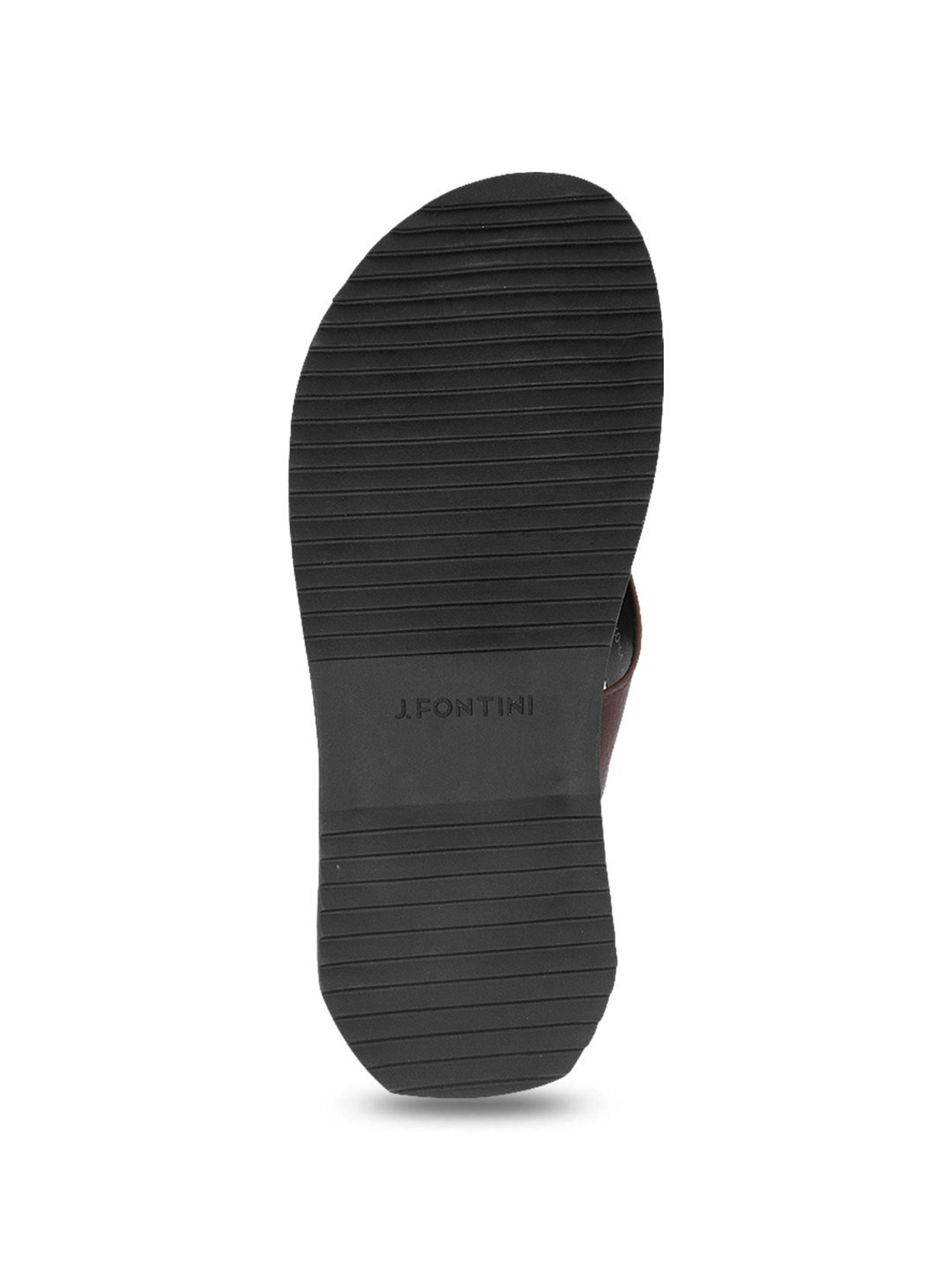 J. Fontini by Mochi Men's Brown Thong Sandals