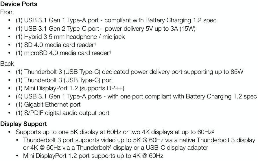 Thunderbolt 3 Dock Mini W/ Thunderbolt 3 Cable (Thunderbolt Dock for MacOS and Windows USB-C Laptops, Dual 4K @60Hz, 40Gbps Transfer Speeds)