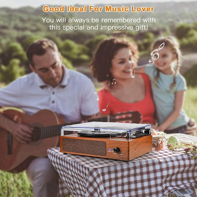 Player Turntable Vinyl Player with Speakers Turntables for Vinyl s 3 Speed Belt Driven Vintage Player Vinyl Player Music Vinyl Turntable