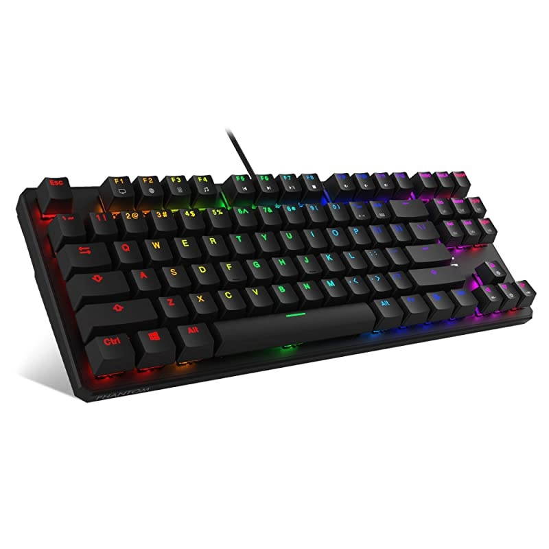 Phantom 87 Key Mechanical Keyboard RGB led Outemu RED Switch