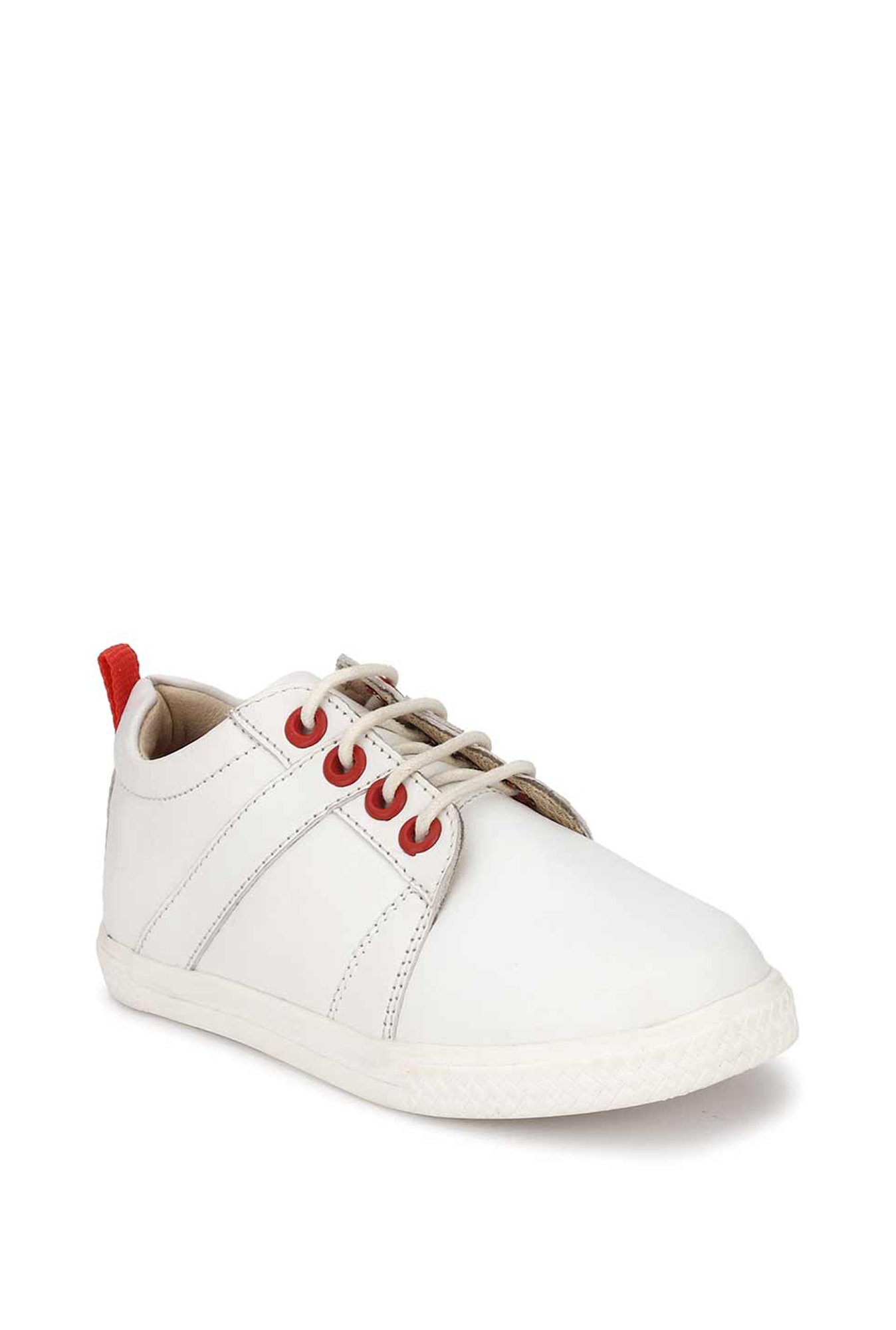 Tuskey Kids White Leather Sneakers