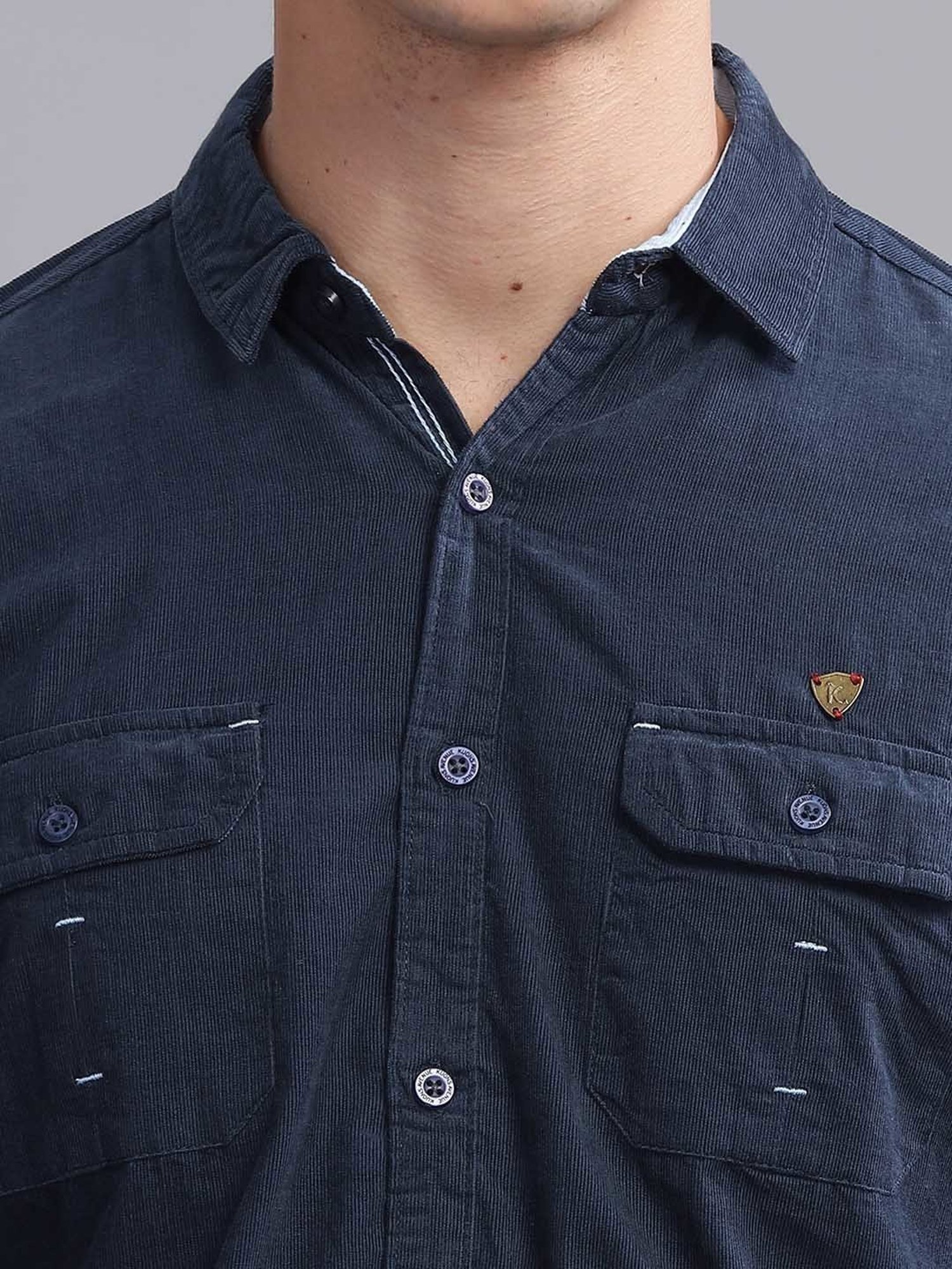 Kuons Avenue Navy Slim Fit Shirt