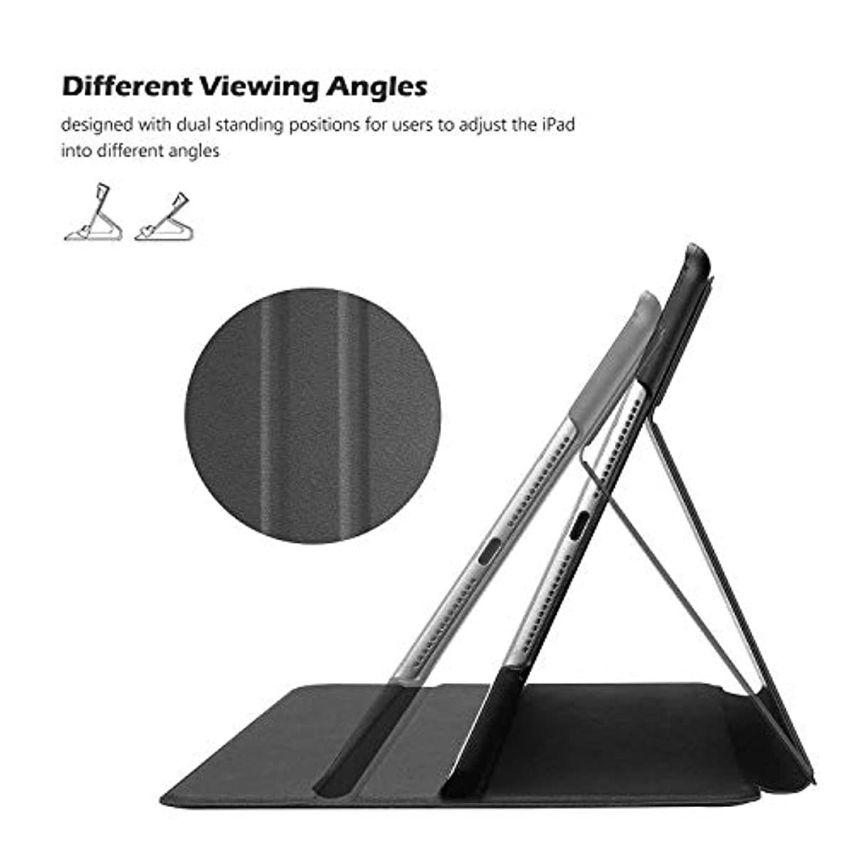 ProCase iPad 9.7 2018/ 2017/ iPad Air 2 / iPad Air Folio Case Bundle with iPad 9.7 2018 iPad 6th Gen / 2017 iPad 5th Gen/ iPad Pro 9.7/ iPad Air 1/2 Heavy Duty Case