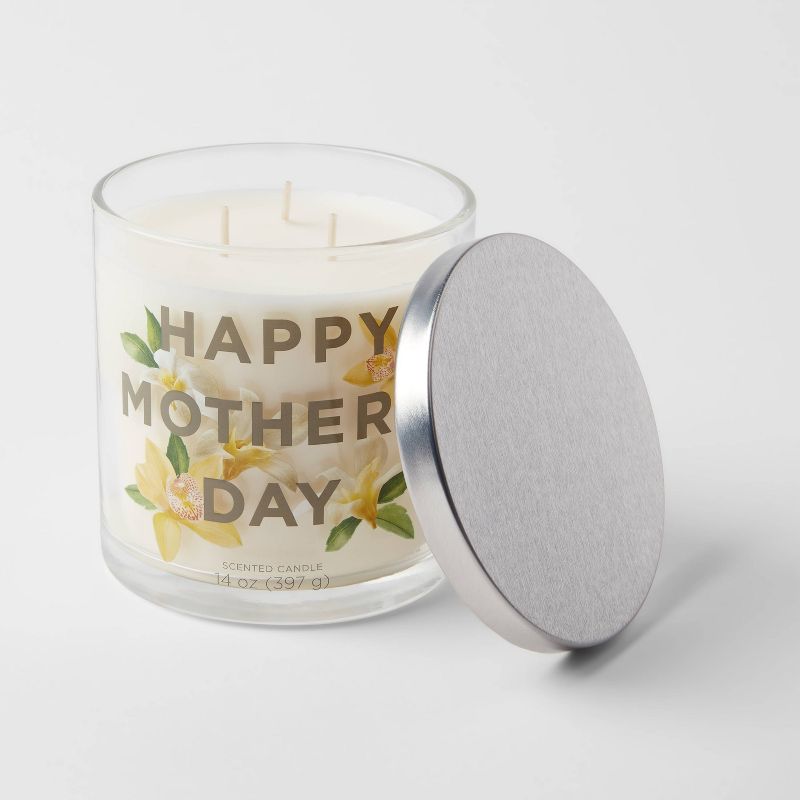 14oz Glass Jar 3-Wick Happy Mothers Day Candle - Opalhouse™