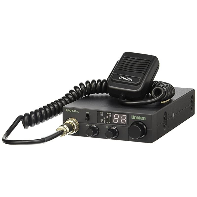 PRO510XL Pro Series 40Channel CB Radio Compact Design Backlit LCD Display Public Address ANL Switch and 7 Watts of Audio Output Unique PLL Circuit SRF LED Meter