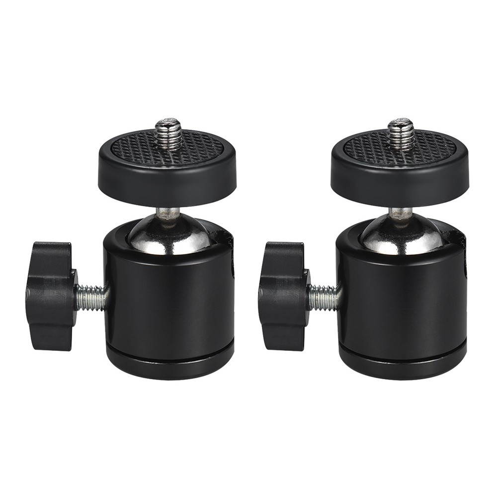 2pcs 360 Degree Rotating Swivel Mini Tripod Ball Head with 1/4" Screw Thread Base Mount for DLSR Camera