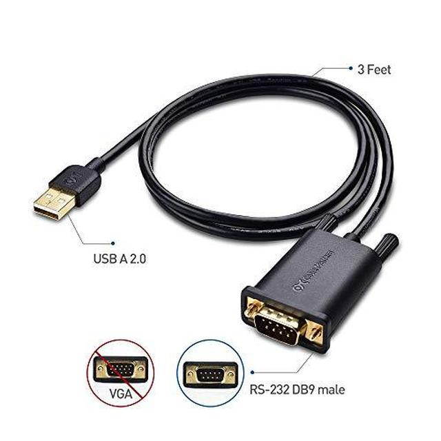 Cable Matters USB to Serial Adapter Cable (USB to RS232, USB to DB9) 3 Feet