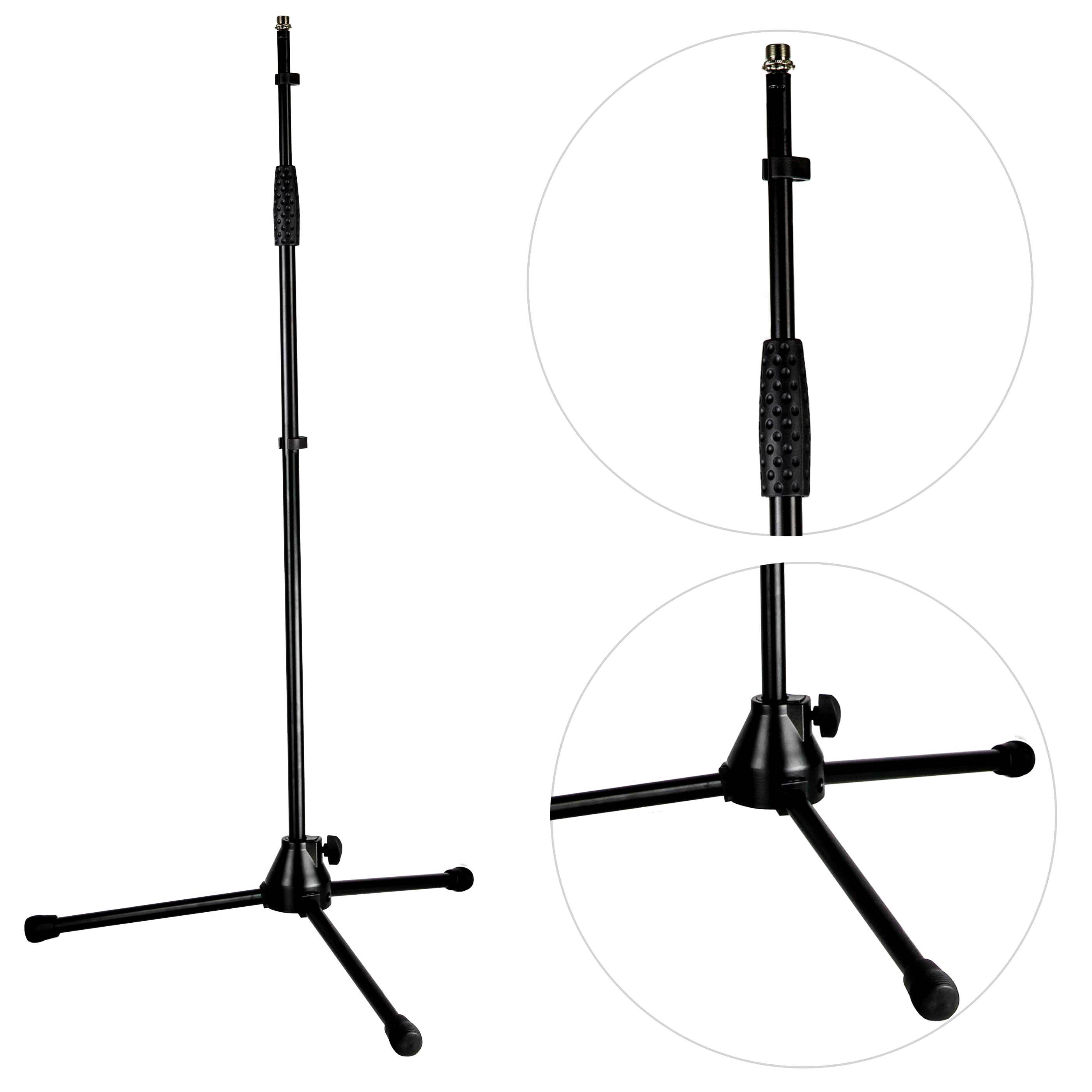 Nady MST-4B Tri-pod Microphone Stand - Telescopic tri-pod microphone stand, compatible as stand for Nady WA-120BT PA system