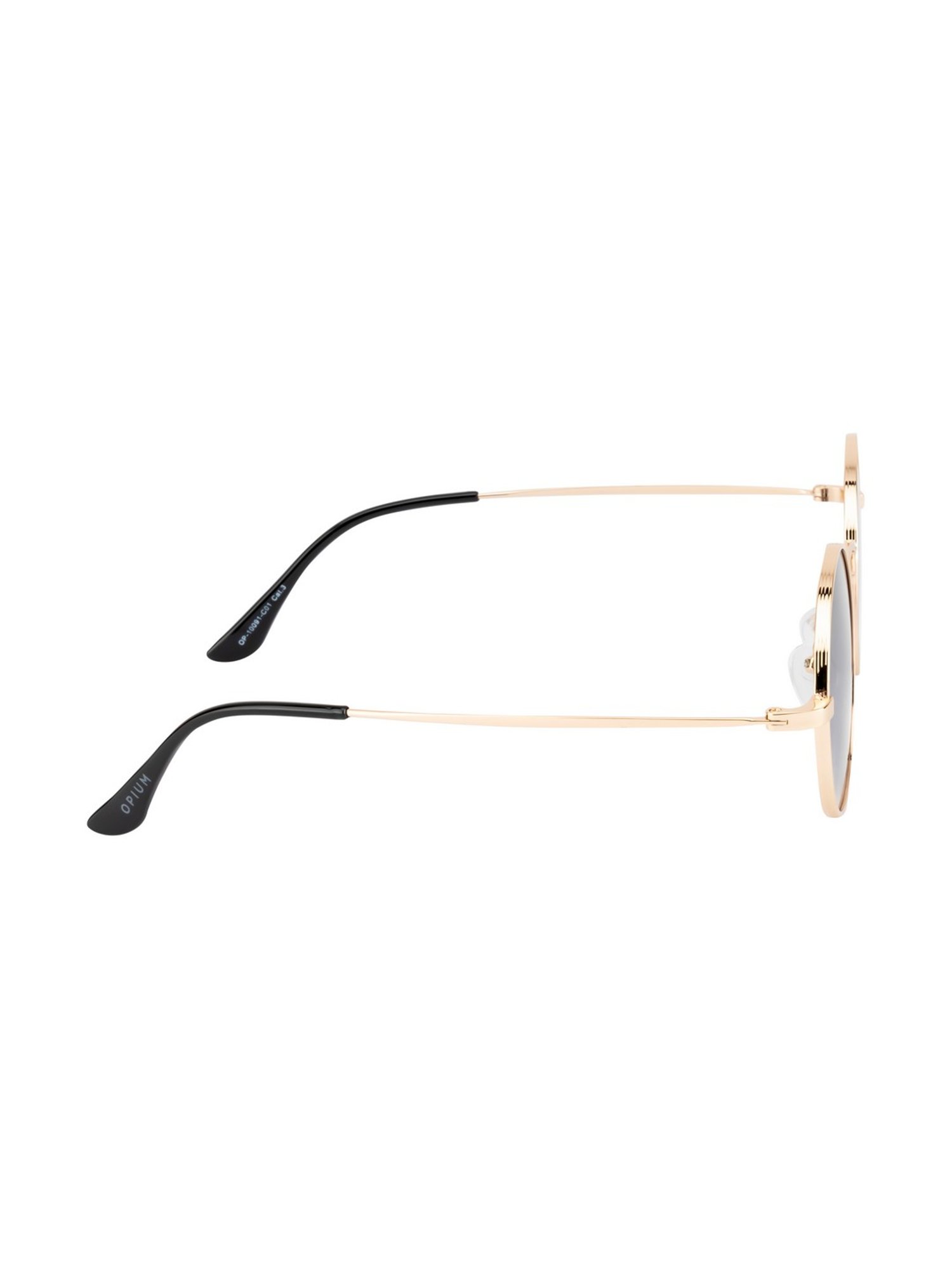 Opium Grey Full Rim Round Sunglasses For Women