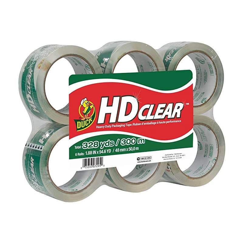 HD Clear Heavy Duty Packing Tape Refill 6 Rolls 188 Inch x 546 Yard 441962