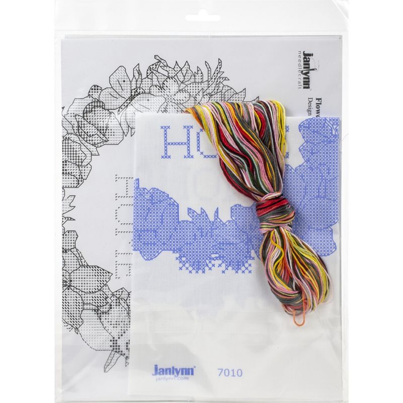 Janlynn Stamped Cross Stitch Kit 14"X14"-Home Sweet Home