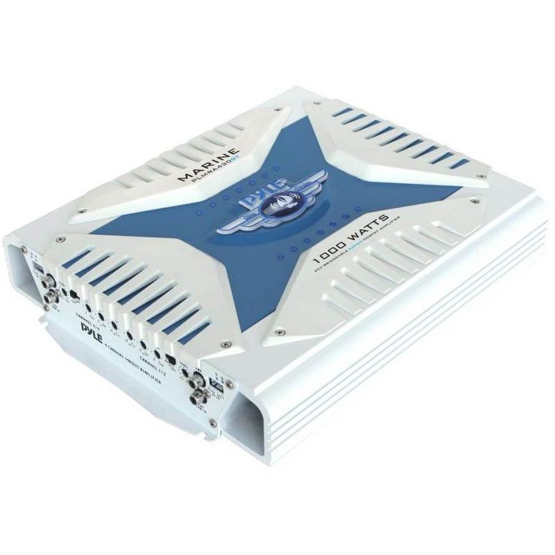 Pyle Elite 1000 Watt 4 Channel Amplifier Bluetooth Marine ATV Amp w/ Wiring Kit