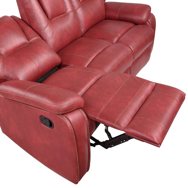 Katrine Manual Reclining Loveseat Red - Steve Silver Co.