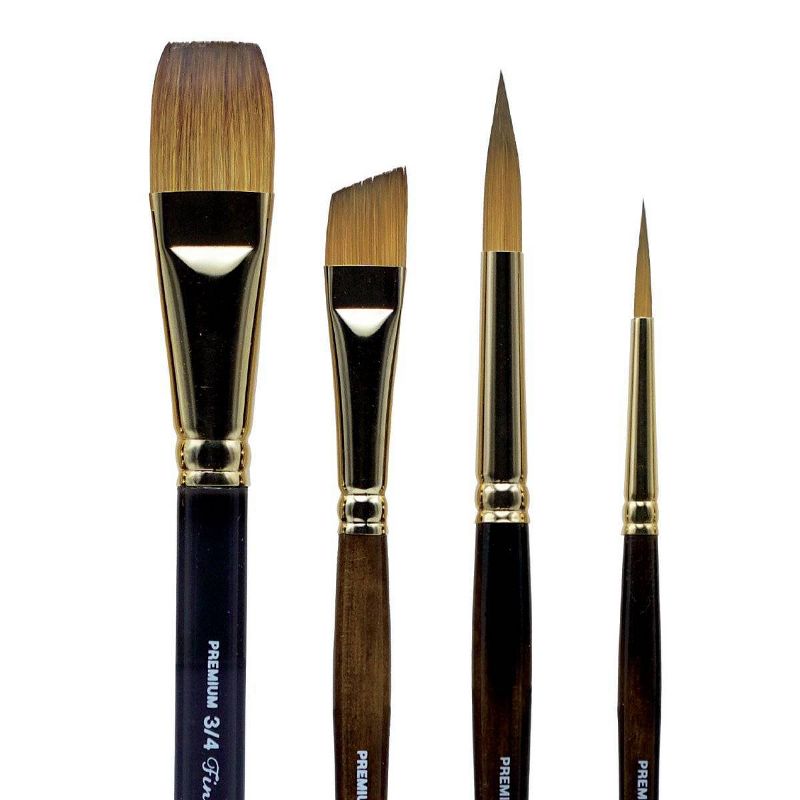 Kingart 4pc Finesse Paint Brush Set