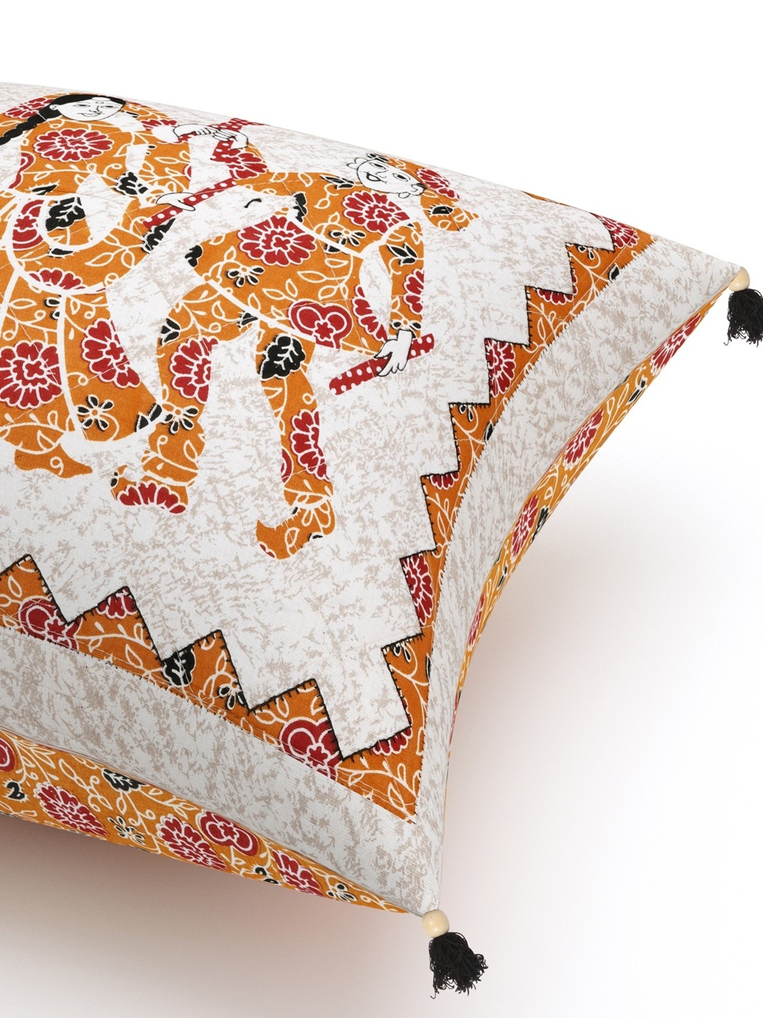 Living Roots Jaipuri Multicolor Cotton Cushion Covers - Set of 5