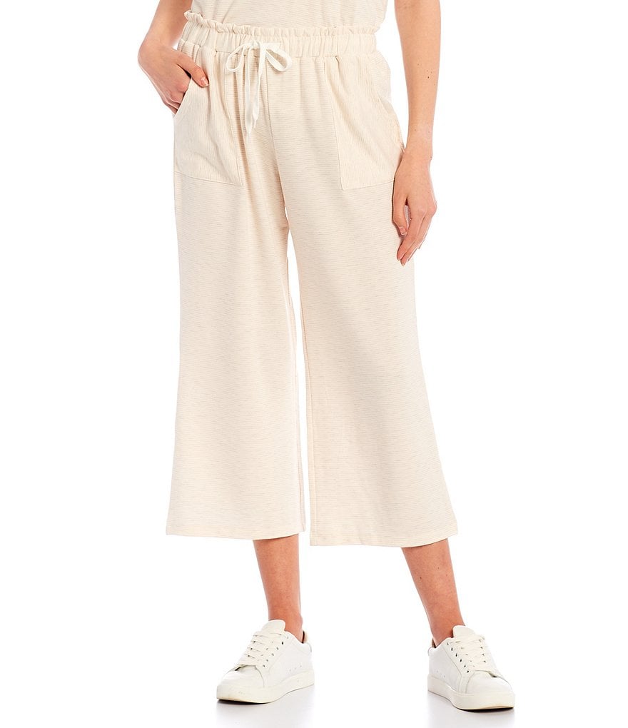Honey & Sparkle Stripe Pocket Gaucho Pants