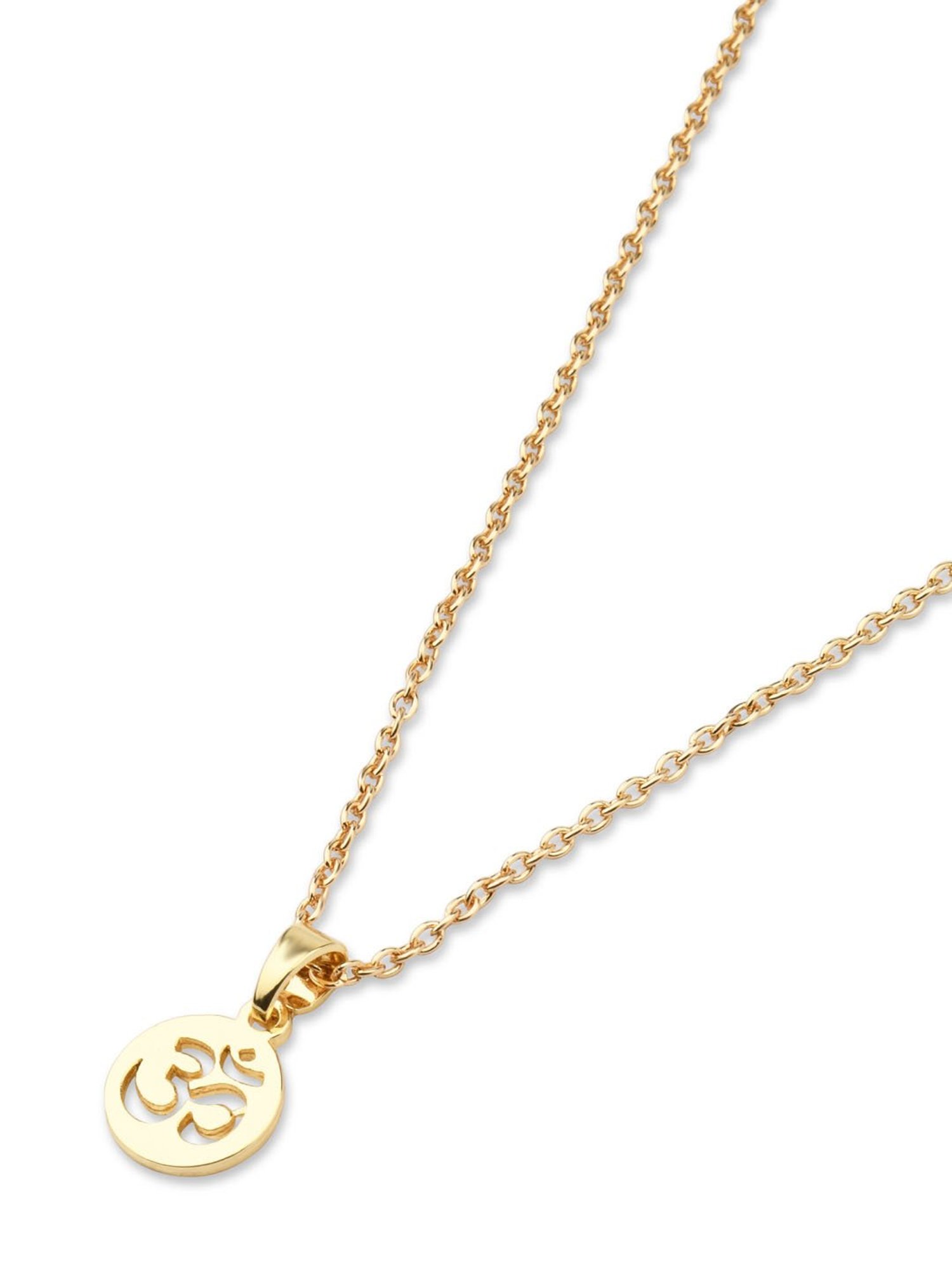 The Bro Code Gold-Plated Circular OM Pendant Necklace for Men