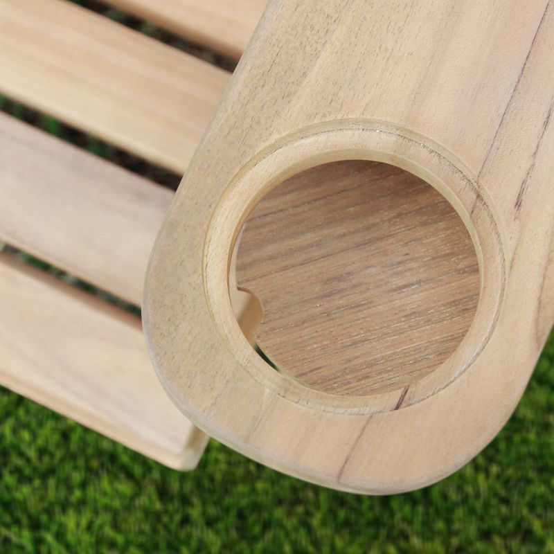 Sherwood Oversized Adirondack Chair with Cup Holder - Teak - Cambridge Casual