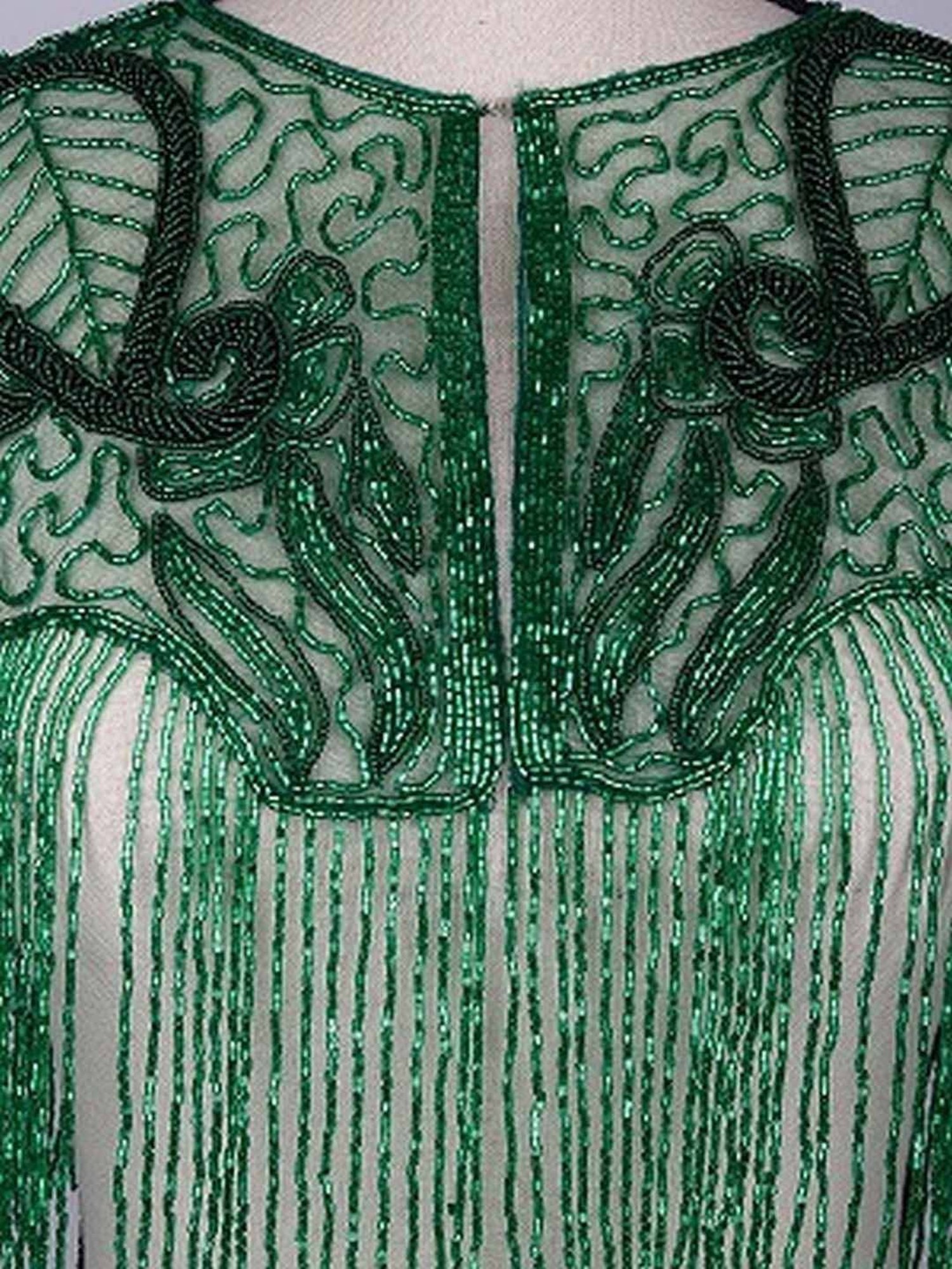 Odette Green Embellished Fancy Short Cape