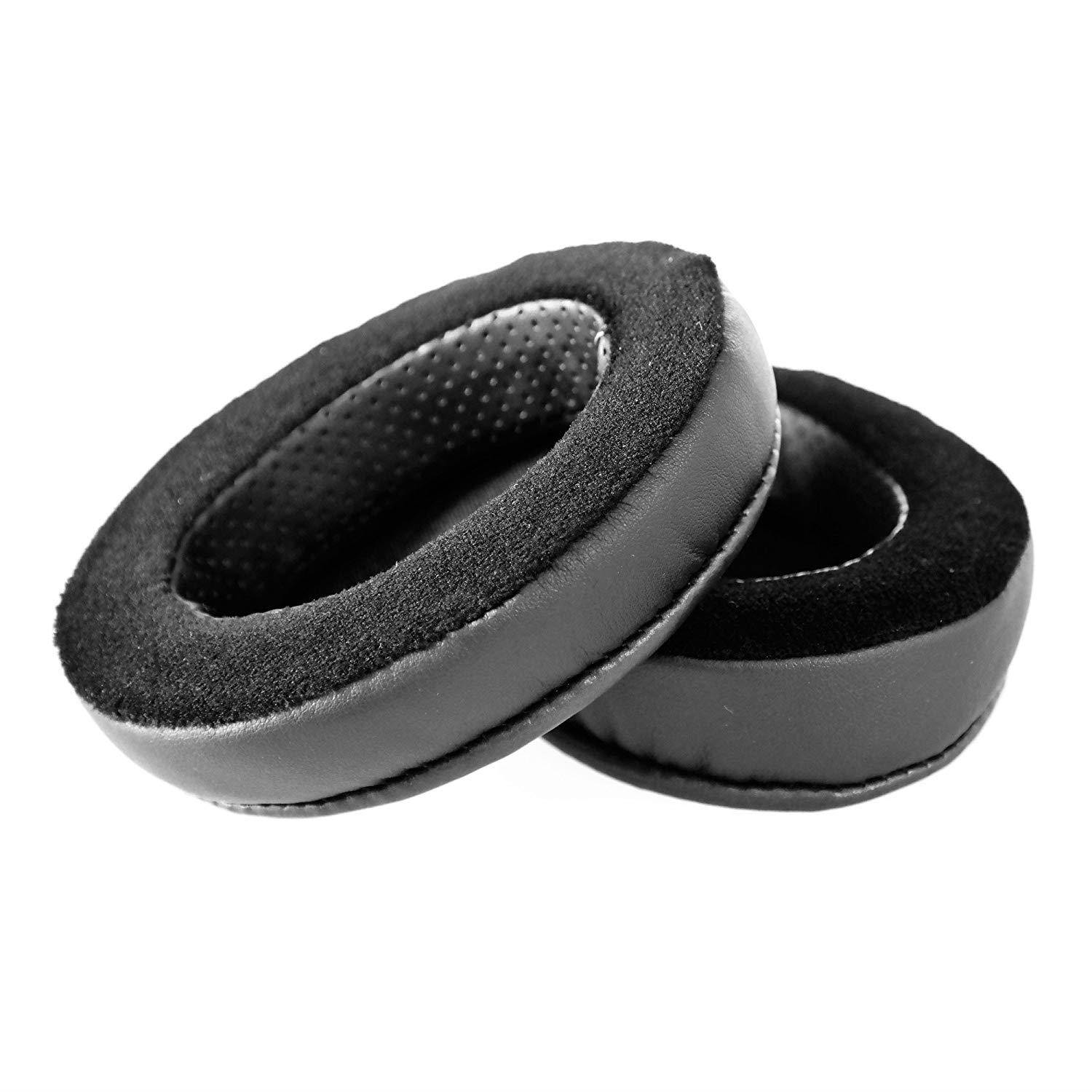 Brainwavz Hybrid Memory Foam Earpad - Black PU/Velour - Suitable for Large Over The Ear Headphones