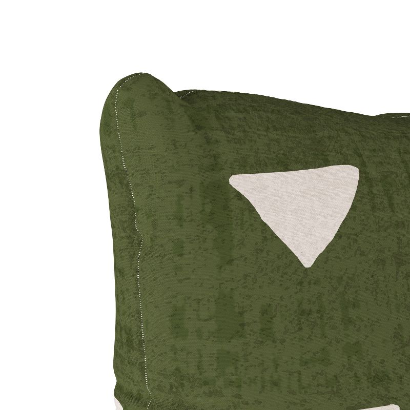 Green Triangle Print Throw Pillow - Skyline Furniture