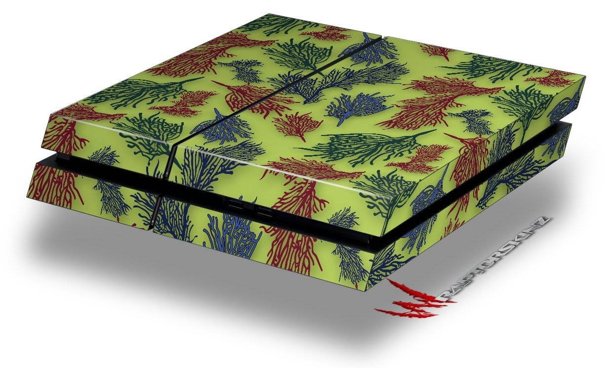 Floating Coral Sage Green - Decal Style Skin fits original PS4 Gaming Console