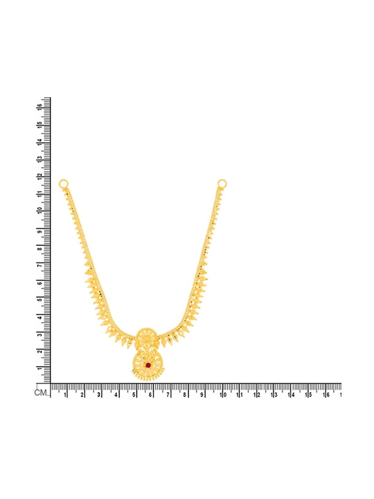 Waman Hari Pethe Jewellers 22k Gold Necklace Set for Women