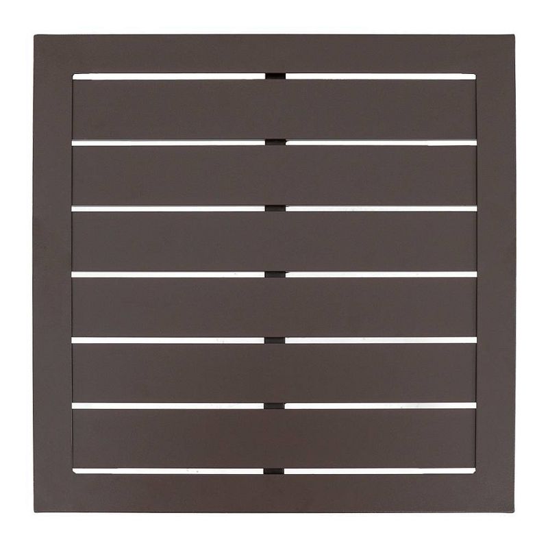 Aluminum Square Patio Side Table - Brown - Crestlive Products