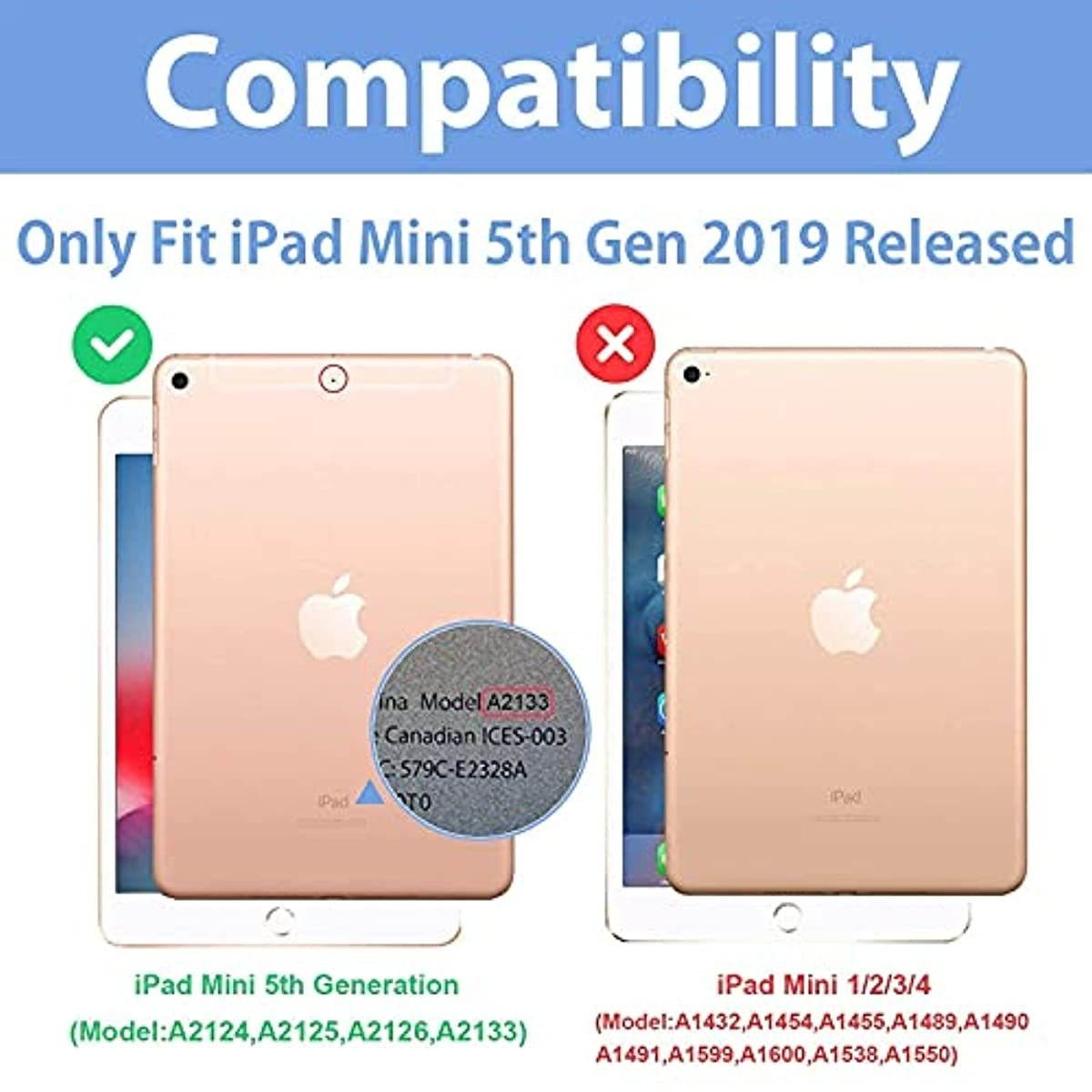 ProCase iPad Mini Case for iPad Mini 5 2019/ Mini 4, Mini 1 2 3 Bundle with Procase iPad Mini 5 / Mini 4 Smart Case 5th / 4th Generation iPad Mini, Ultra Slim Lightweight Stand Protective Case