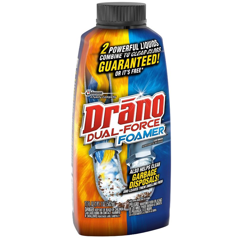 Drano Dual Force Foamer Clog Remover - 17oz