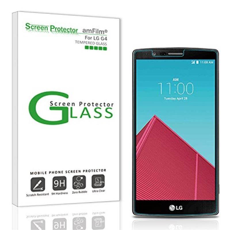 amfilm lg g4 tempered glass screen protector, 2.5d rounded edge for lg g4 lgg4 2015 1pack