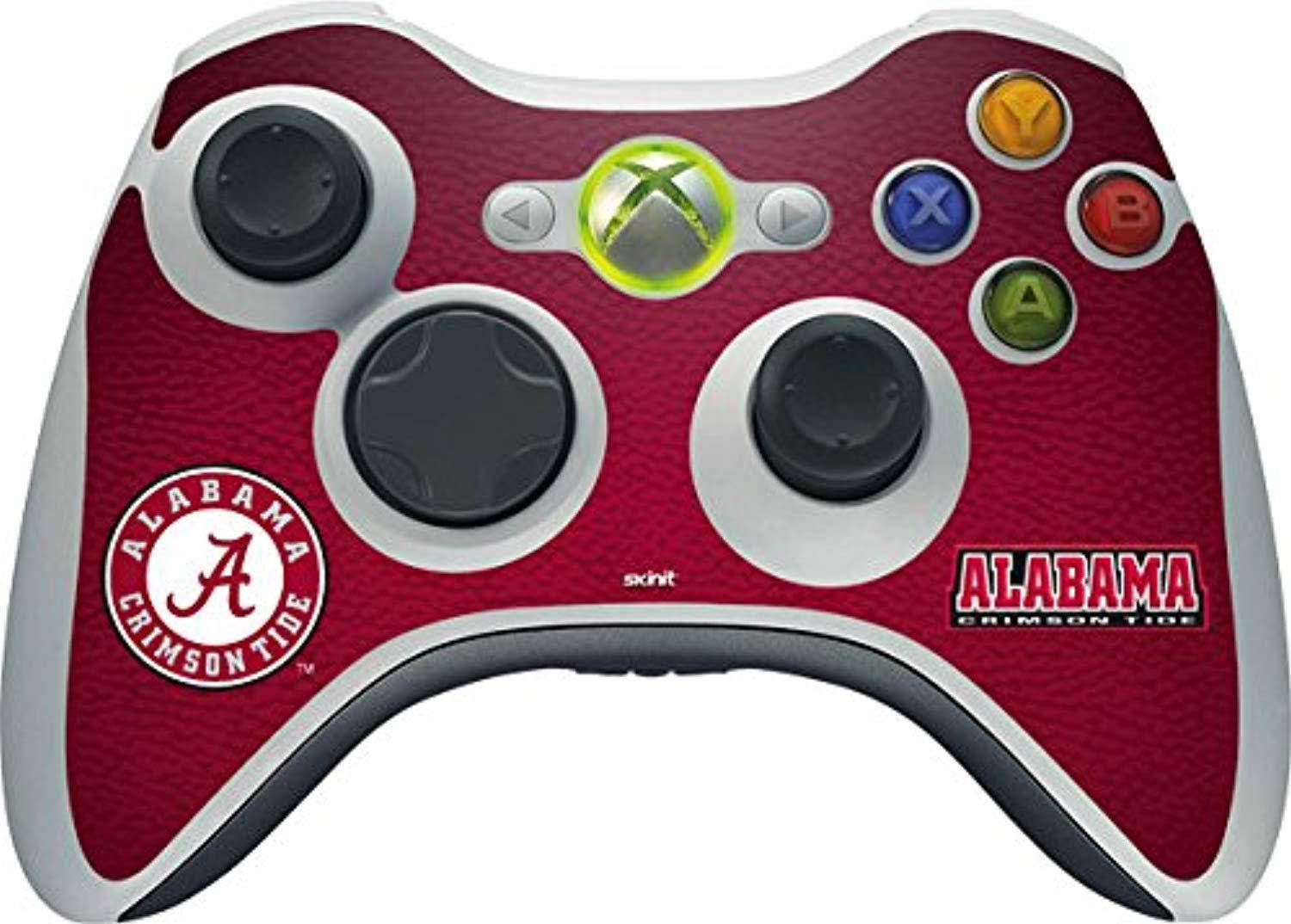 skinit decal gaming skin for xbox 360 wireless controller - officially licensed college university of alabama seal design