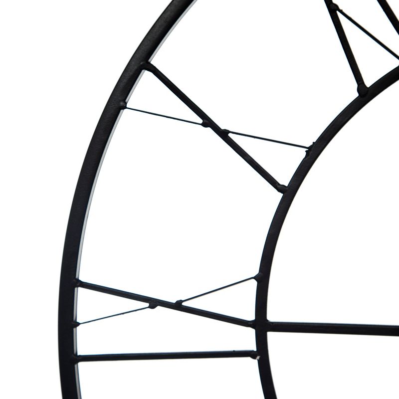 18"  Metal Outdoor / Indoor Atomic Clock with Thermometer - Weathered Black Finish - Acurite