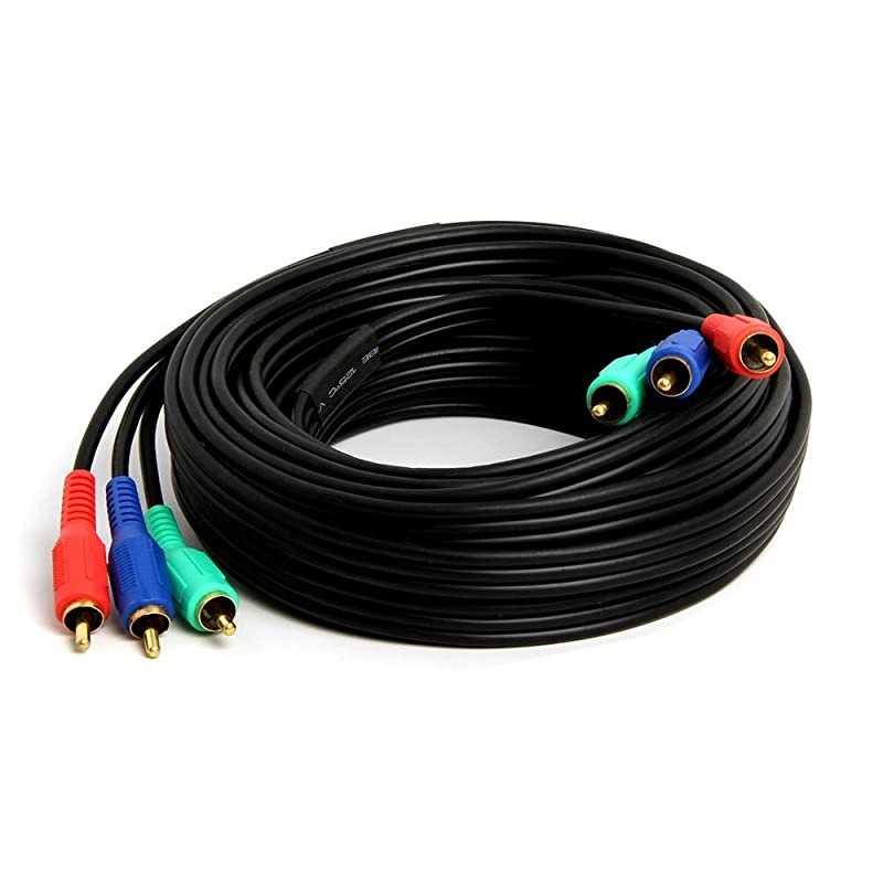 3RCA Male to 3RCA Male RGB Component Video Cable For HDTV 25 Feet