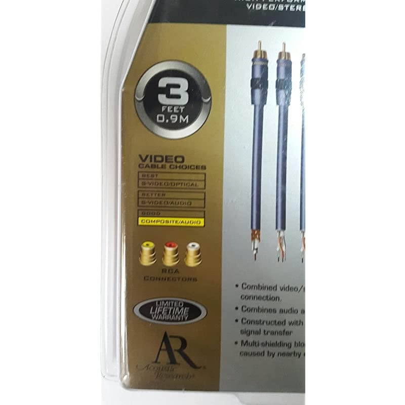 3ft  Gold Plated Composite Videoaudio Cable