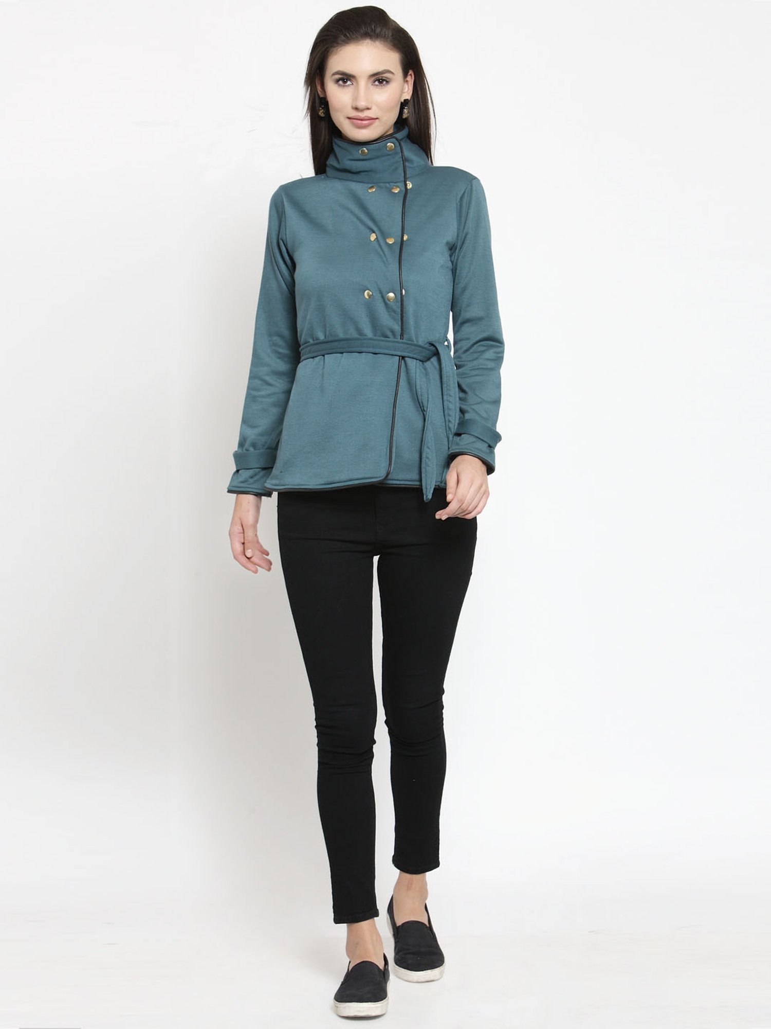 Belle Fille Teal Regular Fit Jacket