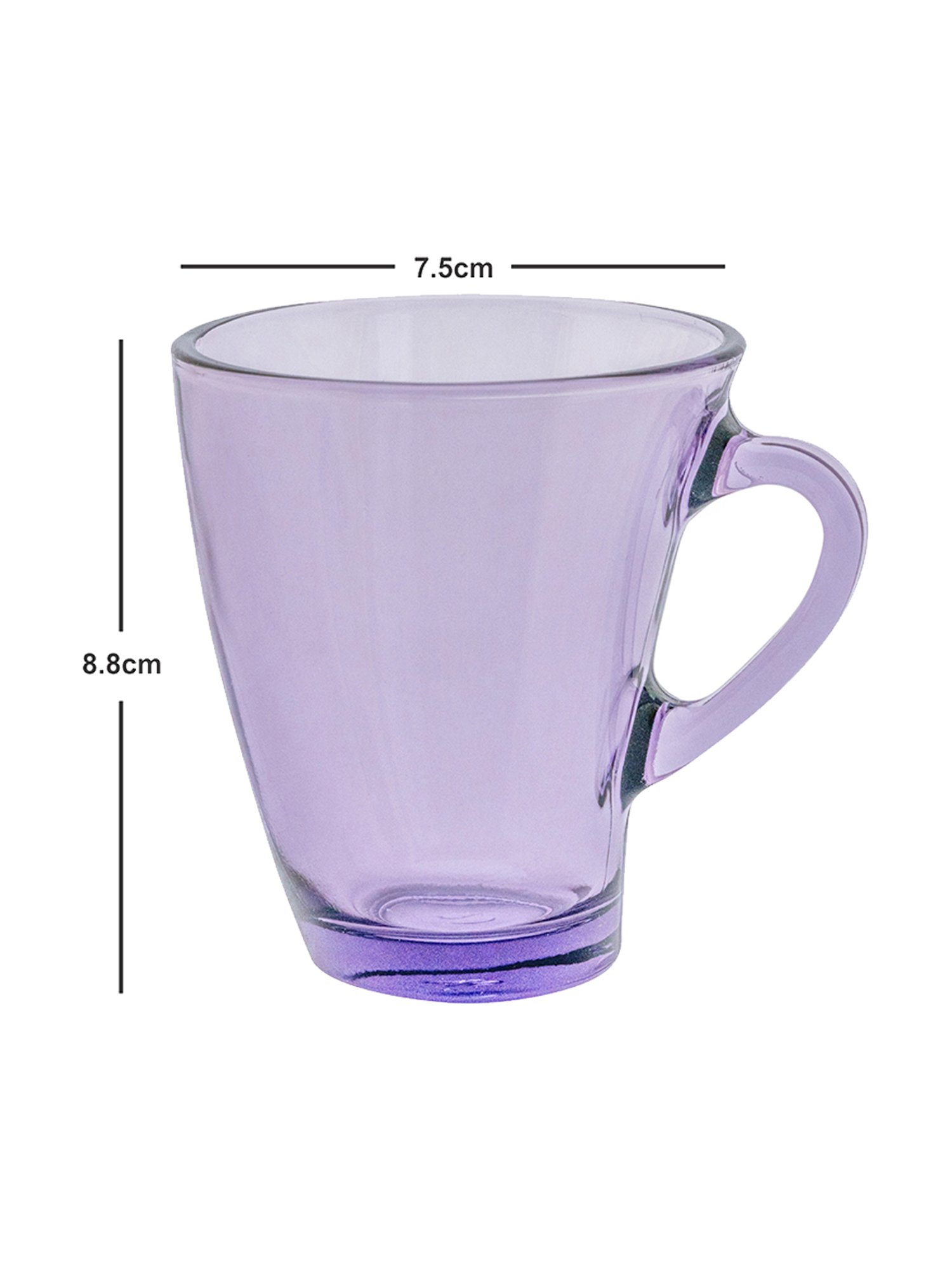 Pasabahce Transparent Glass Penguen Small Coffee Mugs - Set of 6 (170ml)