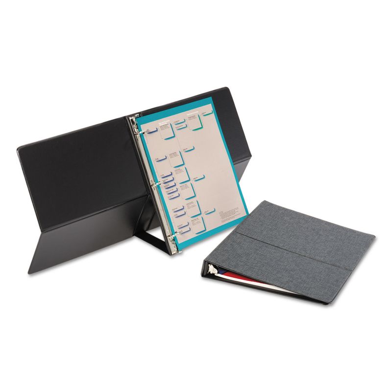 Cardinal Easel Round Ring Binder 1" Cap 11 x 8 1/2 Black 09261