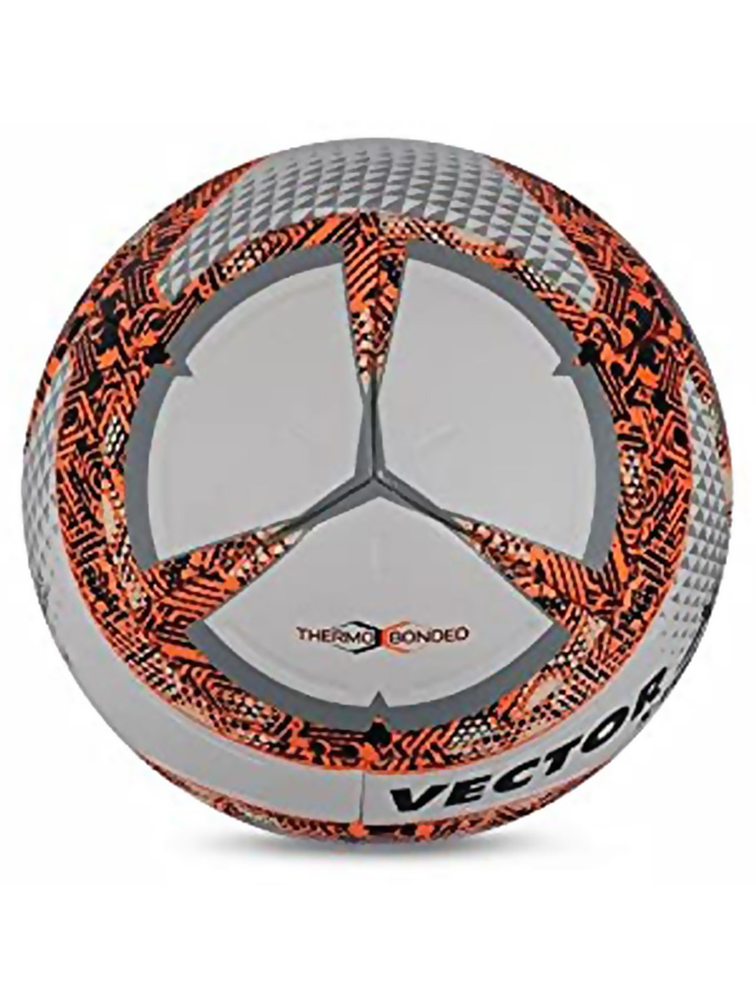 Vector X Thermo Bonded X-FORCE Dotted Grain PU Textured Football (White & Orange) Size - 5