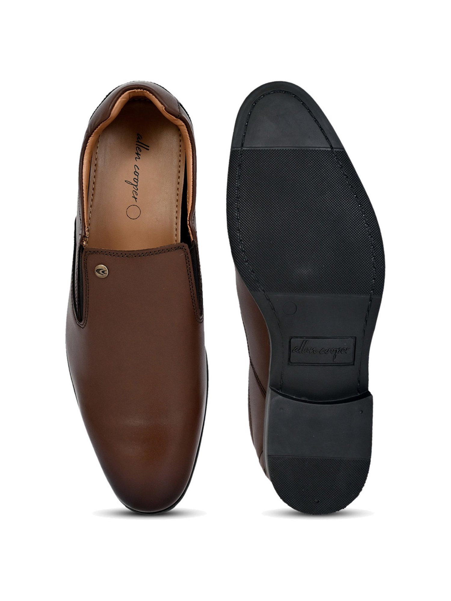 Allen cooper Men's Brown Formal Loafers