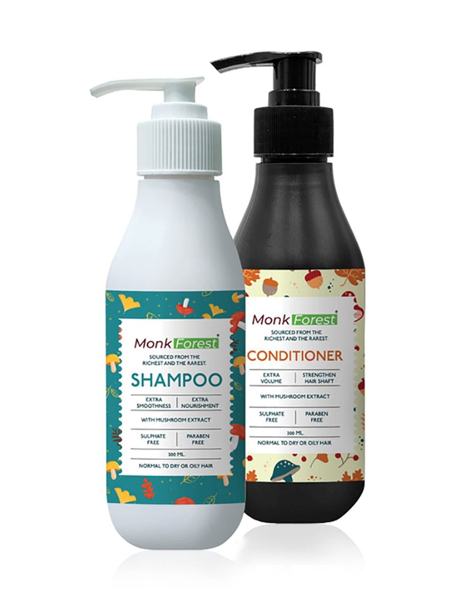 Monk Forest Mushroom Hair Shampoo & Conditioner for Hair Fall & Protection