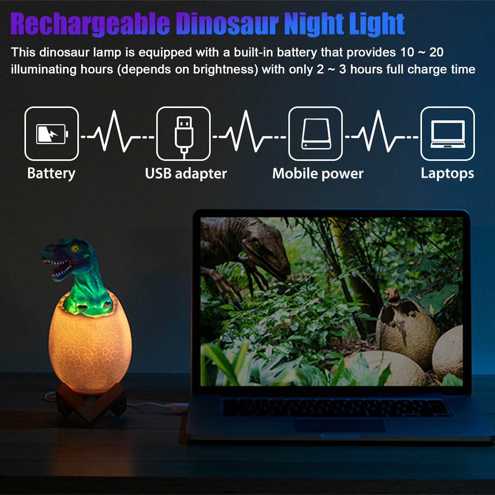 3D LED USB Beside Table Night Light Lamp Remote Touch Control Bedroom Child Gift