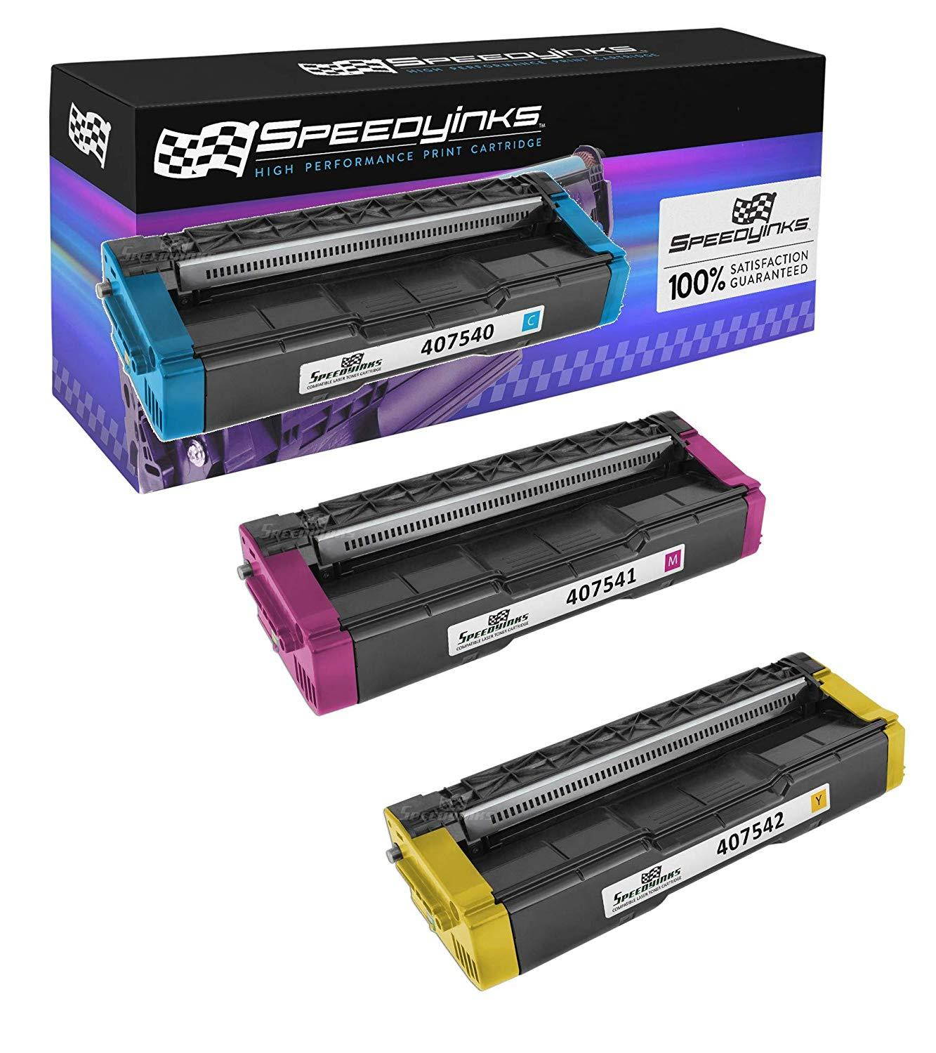 Speedy Inks Compatible Toner Cartridge Replacement for Ricoh SP C250A (1 Cyan, 1 Magenta, 1 Yellow, 3-Pack)