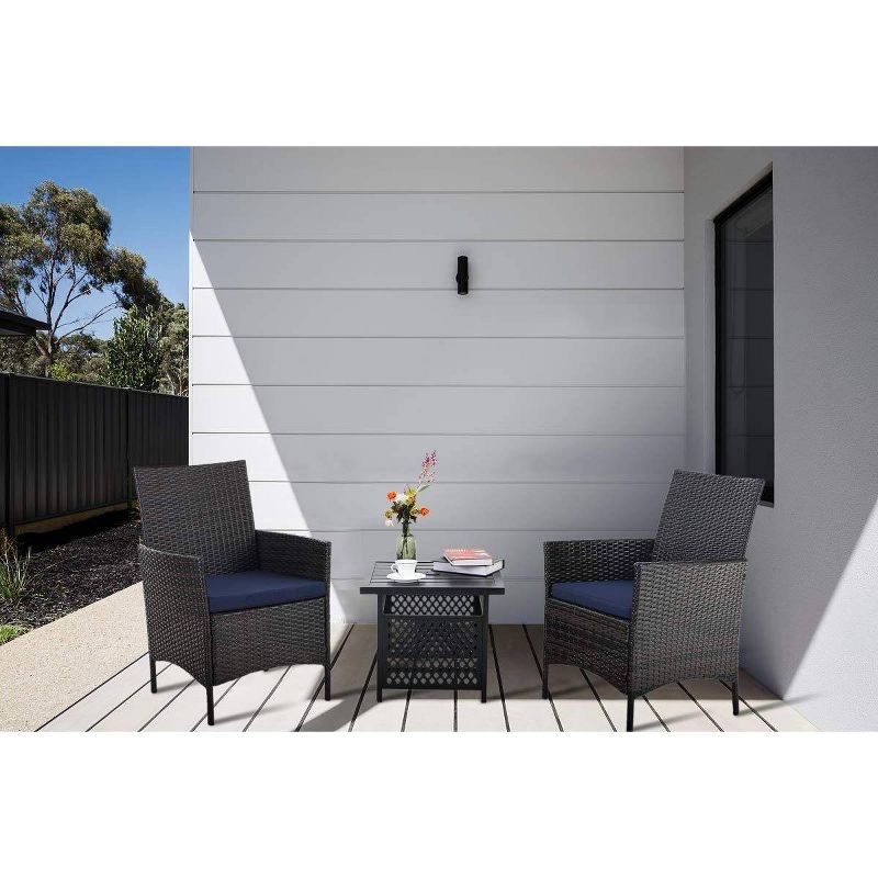 3pc Ludwig Folding Bistro Set - Royal Garden