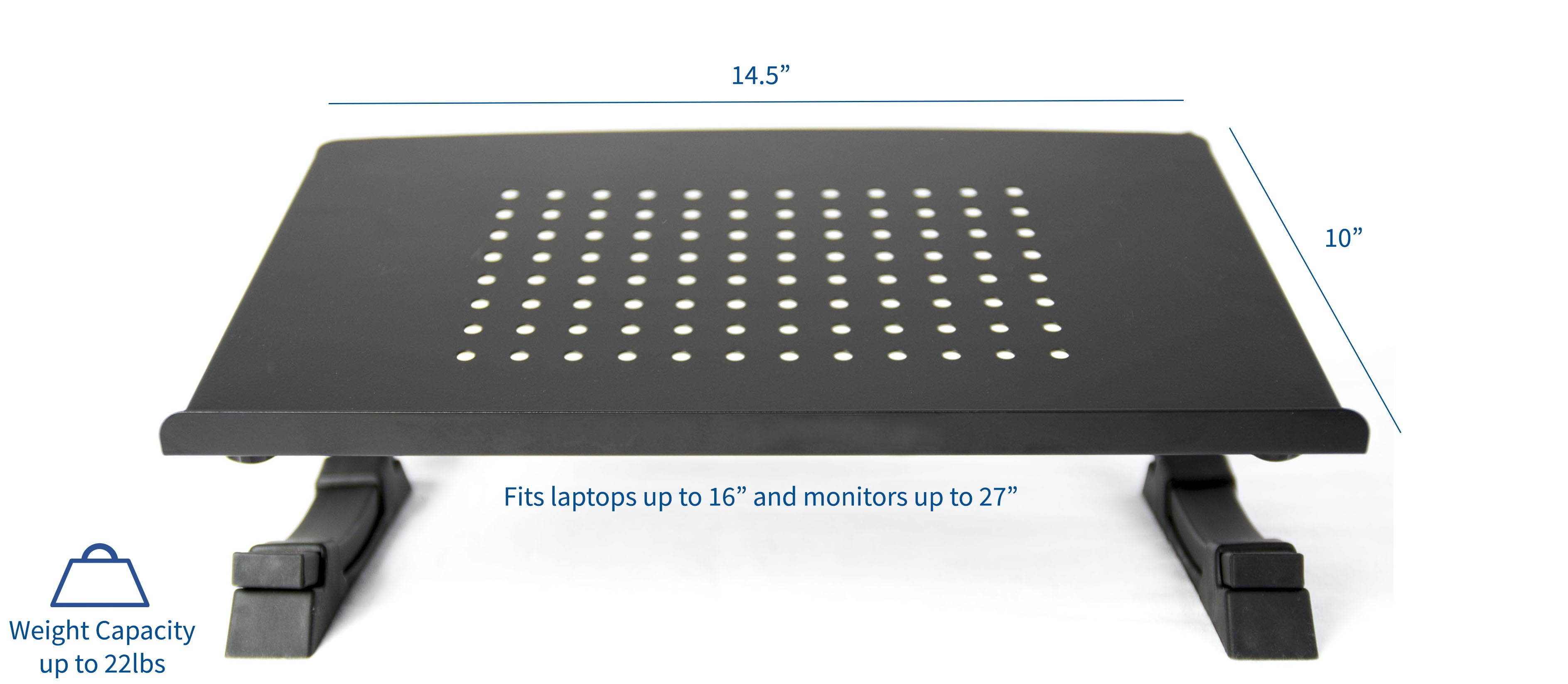 VIVO Black Fully Adjustable Curved Laptop / Notebook Chromebook Stand (STAND-V001N)