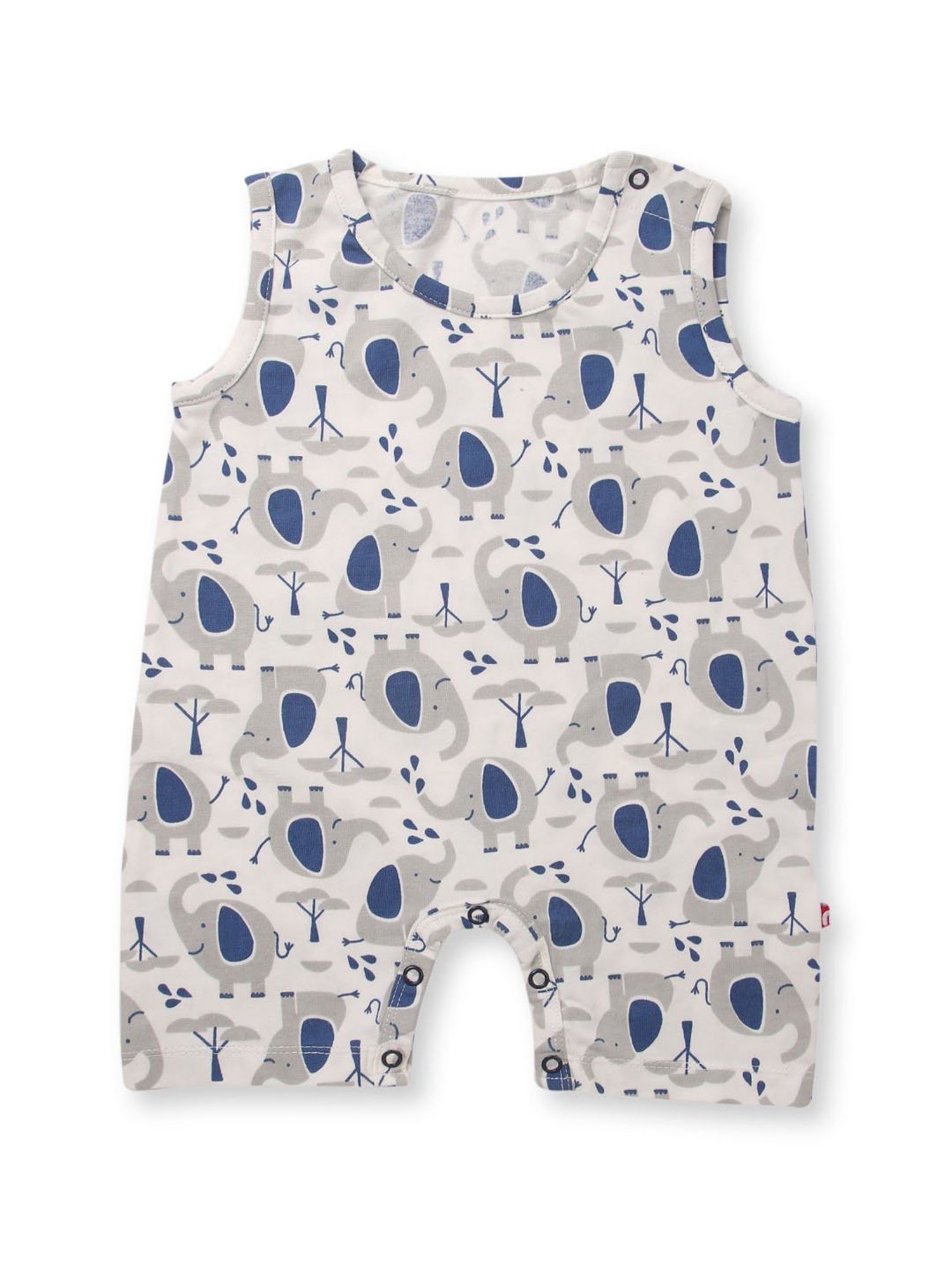 Nino Bambino Kids White Printed Romper