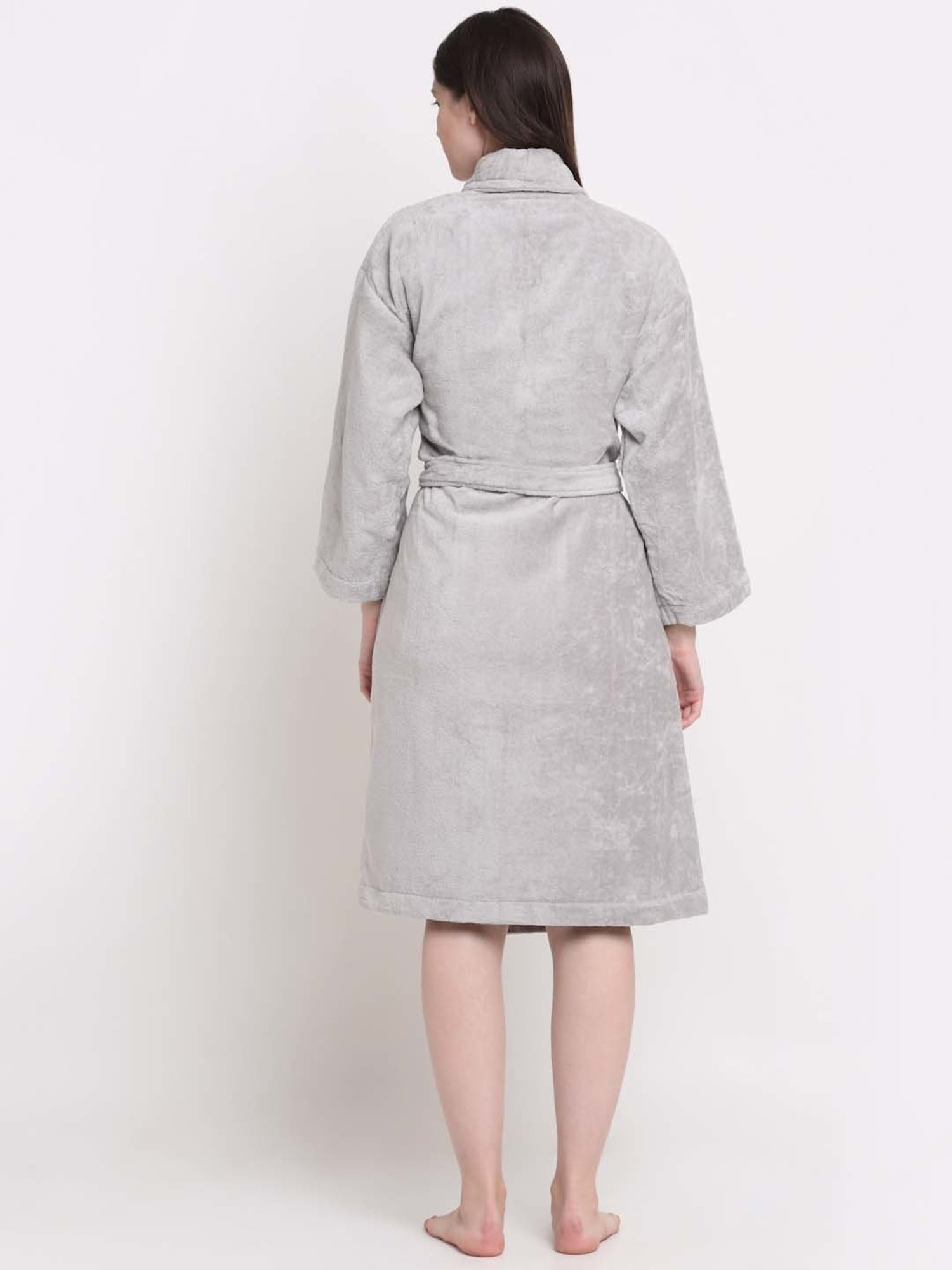 Trident Comfort Living Grey Cotton 380 GSM Bathrobe